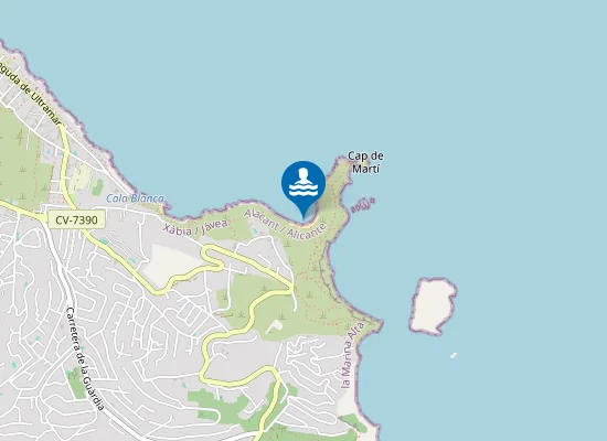 Map of Cala Sardinera