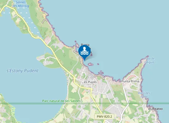 Map of Platja d'es Pujols