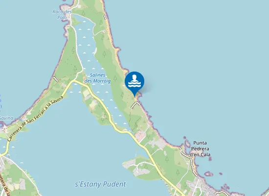 Map of Platja de ses Salines