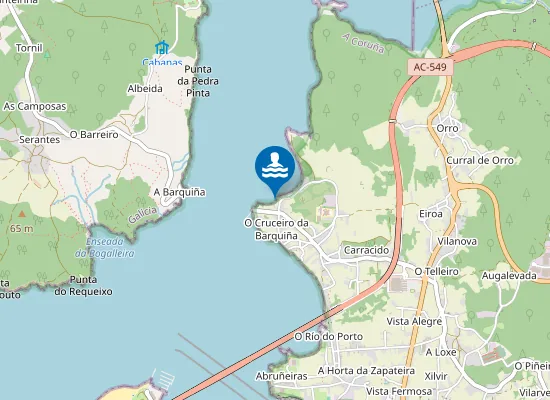 Map of Praia de A Barquiña
