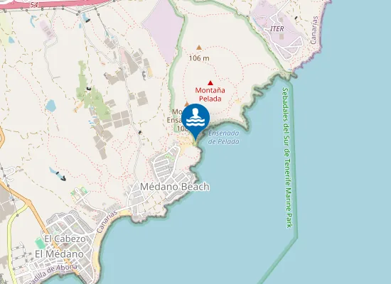 Map of Playa Pelada