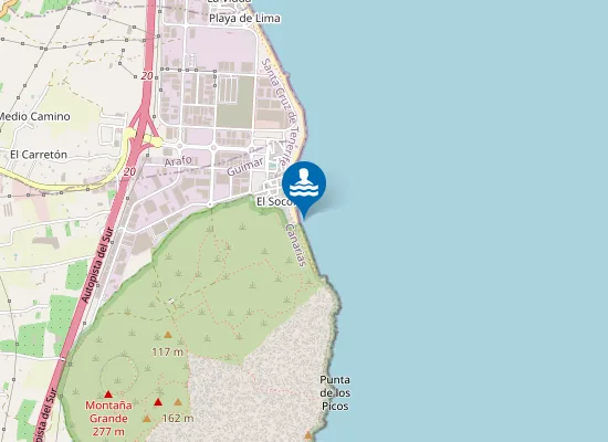 Map of Playa de la Entrada