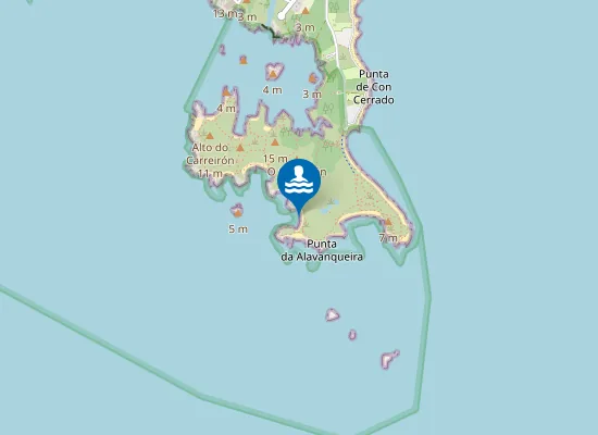 Map of Praia da Cova do Fiel