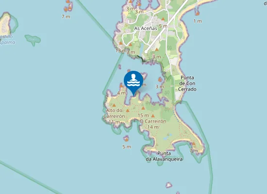 Map of Praia Pequena Dos Espiños