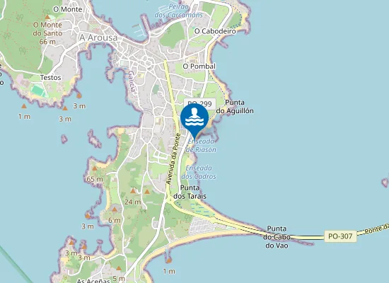 Map of Praia de Riasón