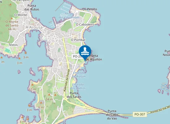 Map of Praia do Aguillón