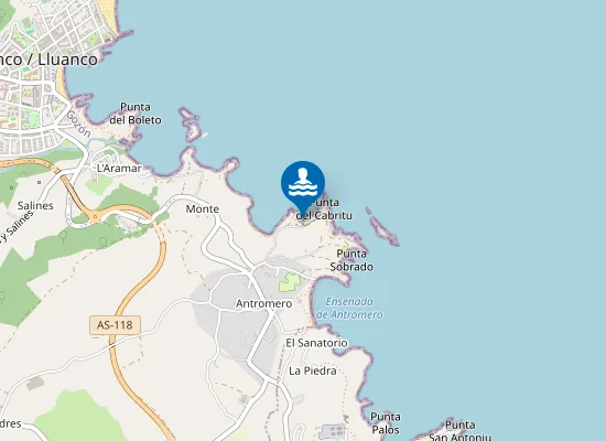 Map of Playa de Los Cristales