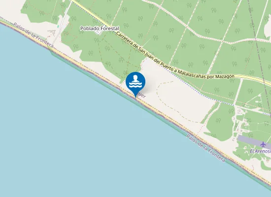 Map of Playa de Rompeculos