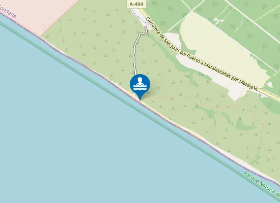 Map of Playa de Cuesta Maneli