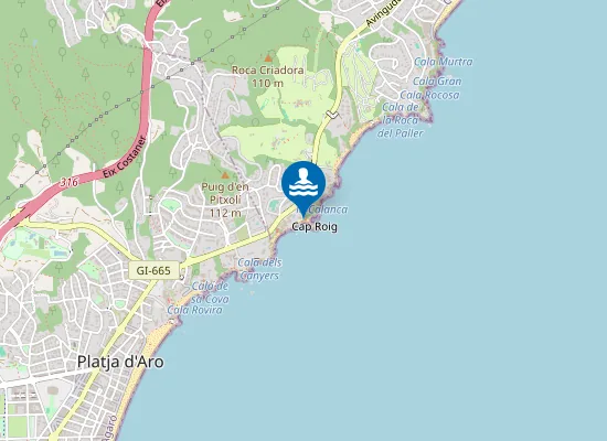 Map of Platja de Sant Jordi