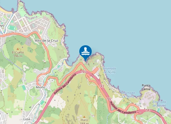 Map of Playa de La Turbia