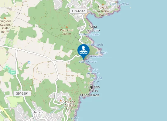 Map of Cala Pedrosa