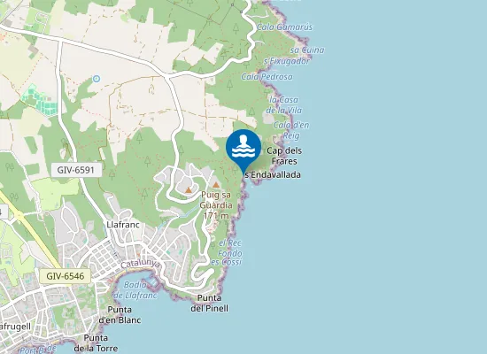 Map of Cala del Cau