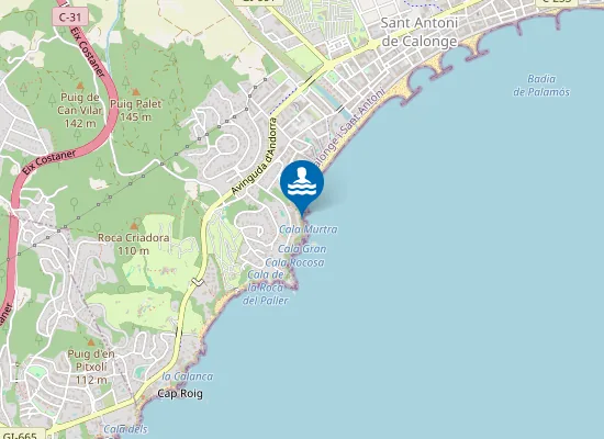 Map of Cala dels Capellans
