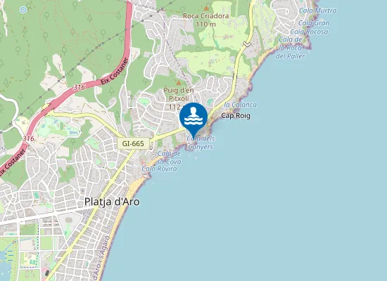 Map of Cala d'Es Canyers