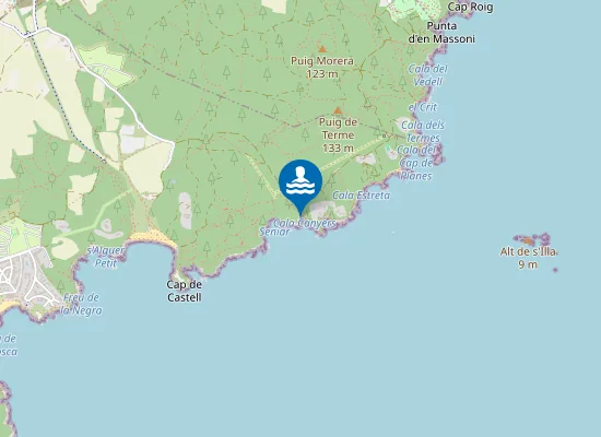 Map of Cala Canyers