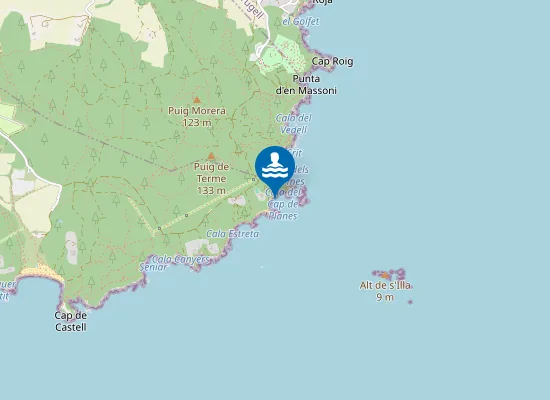 Map of Cala del Cap de Planes