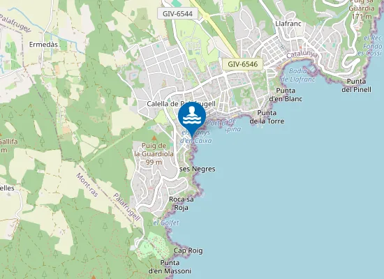 Map of Platja de Sant Roc