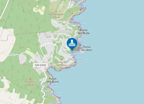 Map of Platja d'Aigua Xelida