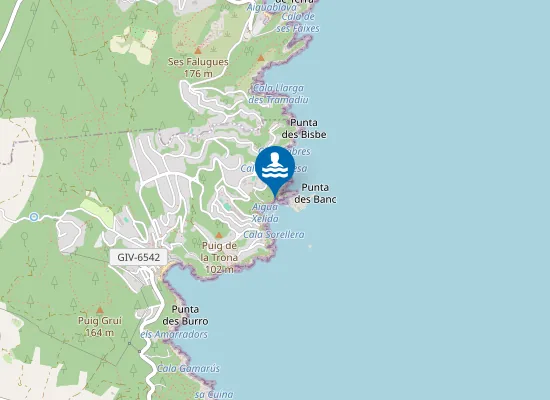 Map of Platja d'en Gotes