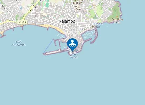 Map of Cala de les Monges