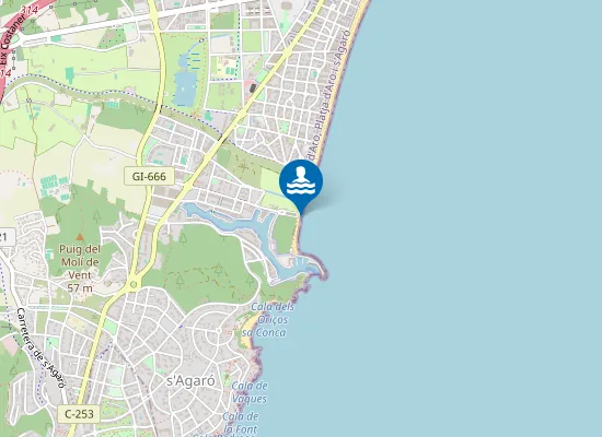 Map of Platja de Port d'Aro (Punta Prima)
