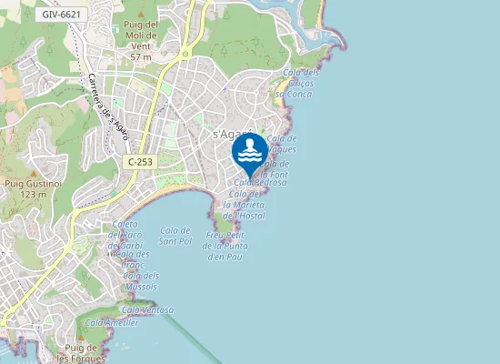 Map of Cala Pedrosa