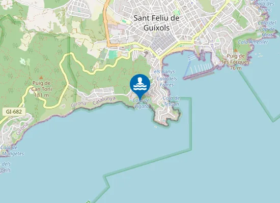 Map of Cala del Vigatà
