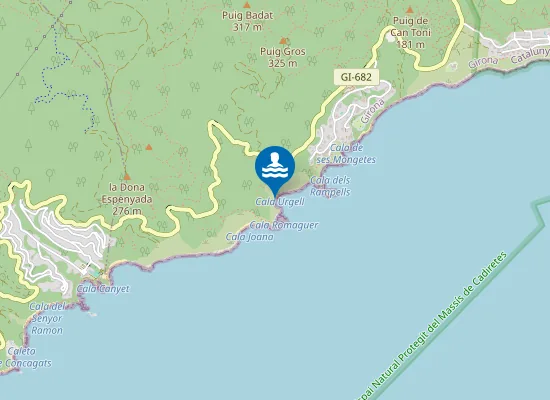 Map of Cala Urgell