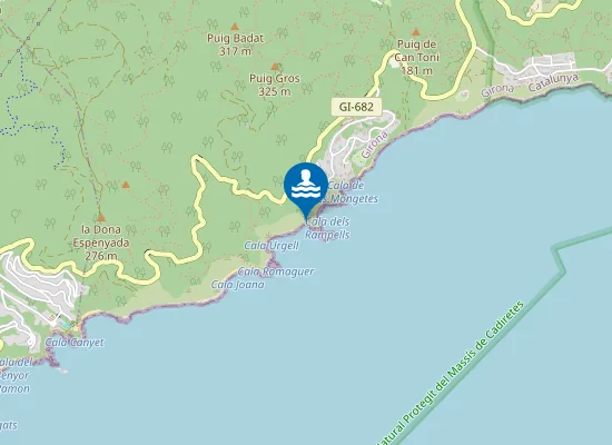Map of Cala d'en Bosc