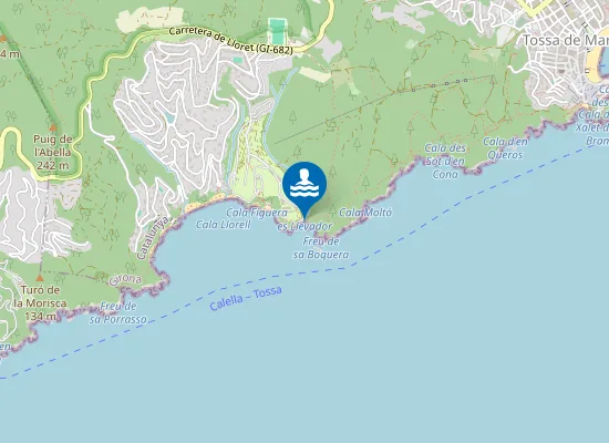 Map of Cala d'es Llevador