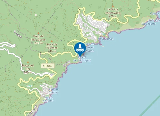 Map of Caleta de Concagats