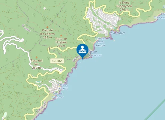 Map of Platja de Vallpresona