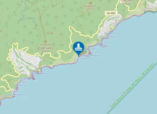 Map of Cala Joana