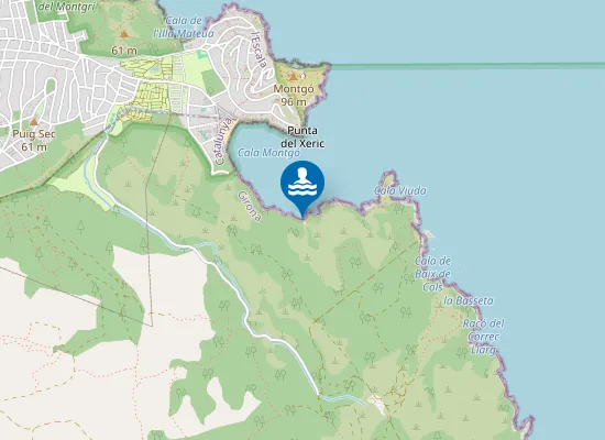 Map of Platja del Racó del Rec Fondo