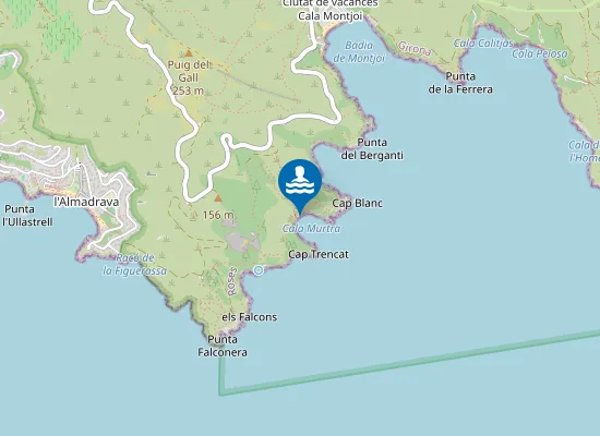Map of Platja de la Murtra
