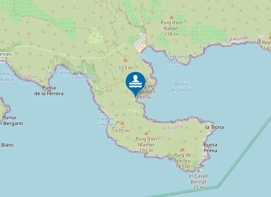 Map of Platja Del Canadell