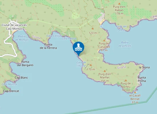 Map of Platja de la Llumenera