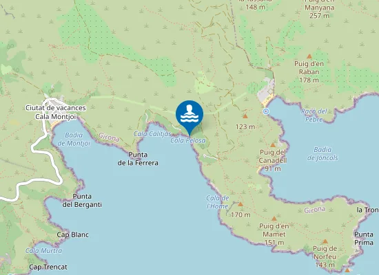 Map of Platja de la Pelosa