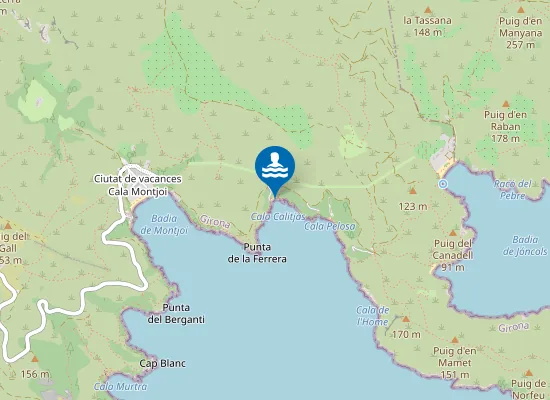 Map of Platja de Calitjàs