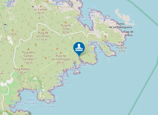 Map of Platja de ses Ielles