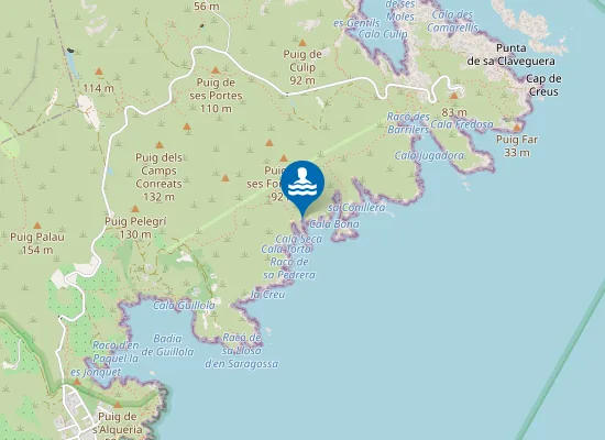 Map of Platja De Ribes Altes