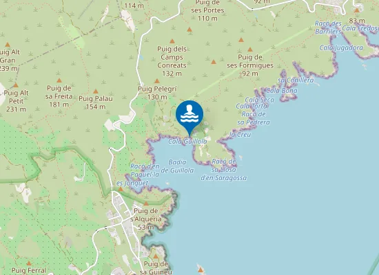 Map of Platja Guillola