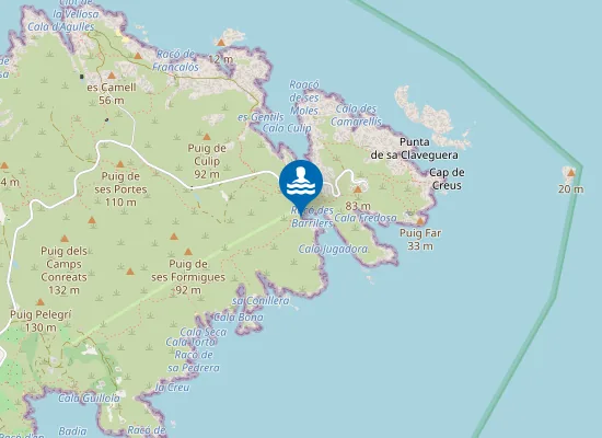 Map of Platja Gran de Cala Jugadora