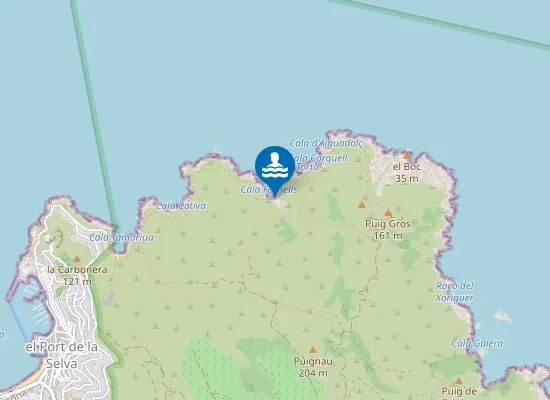 Map of Cala Fornells