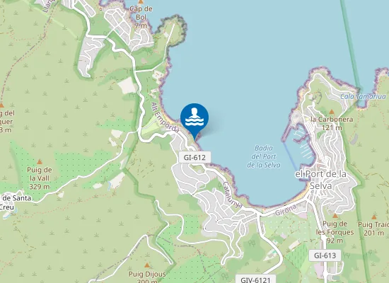 Map of Platja d'en Pere Esteve