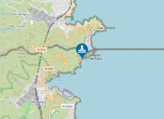 Map of Platja de les Fresses