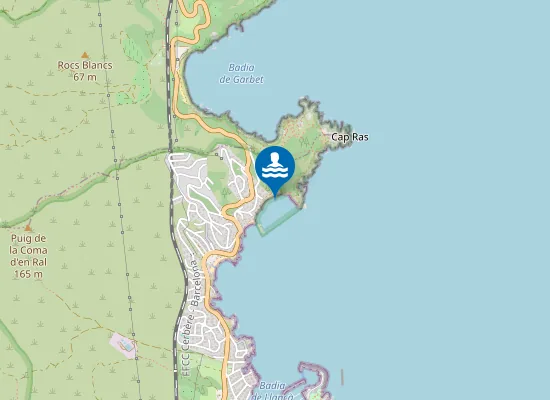 Map of Platja de Canyelles