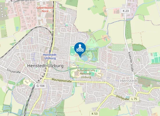 Map of BECKERSBERGSEE HENSTEDT ULZBURG BADEANSTALT