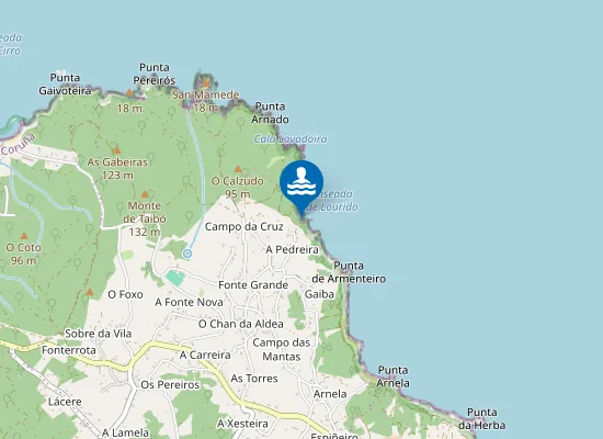 Map of Praia de Penarroxa